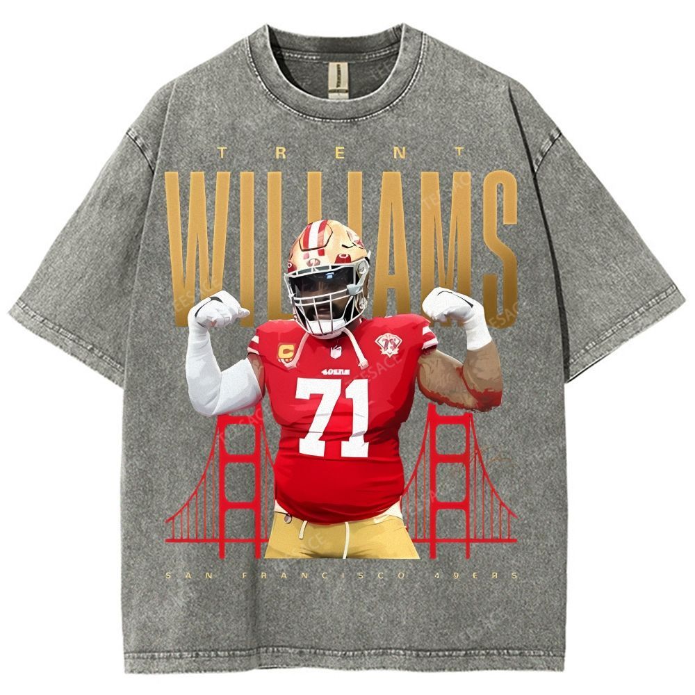 Unisex Fit Washed T-Shirt Trent Williams Tee