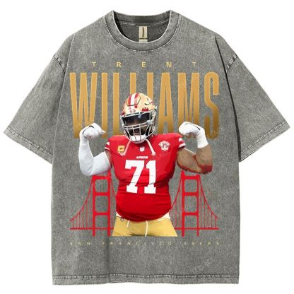 Unisex Fit Washed T-Shirt Trent Williams Tee