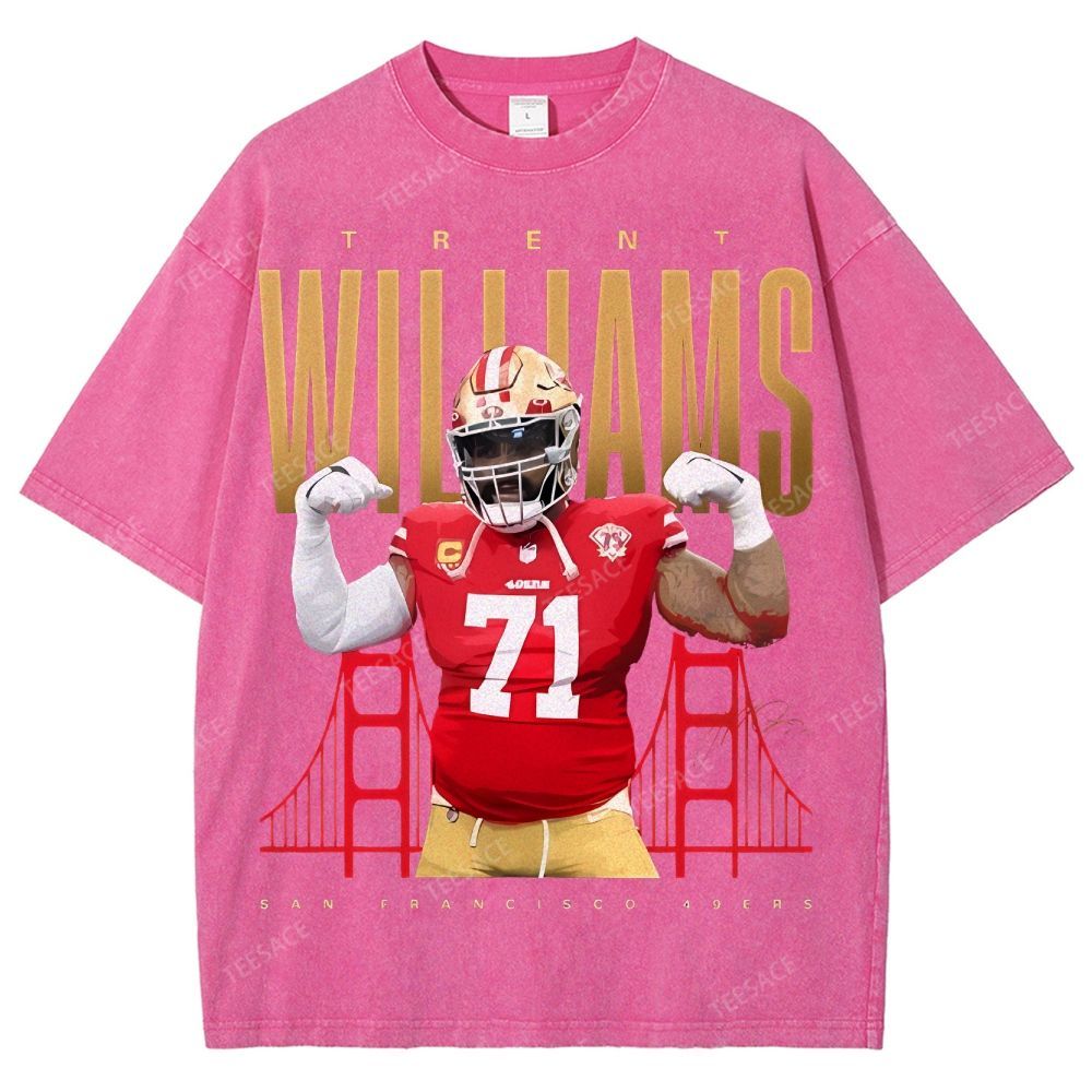 Unisex Fit Washed T-Shirt Trent Williams Tee