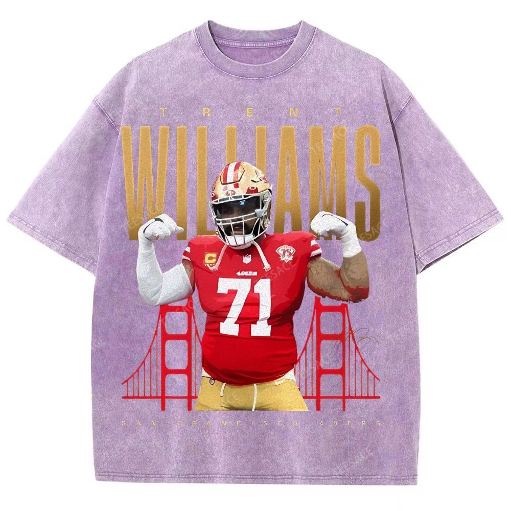 Unisex Fit Washed T-Shirt Trent Williams Tee