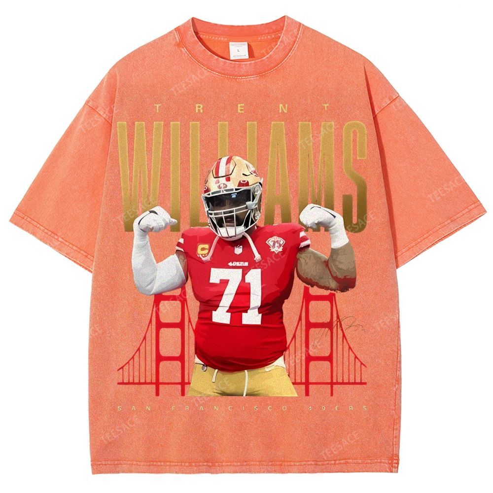 Unisex Fit Washed T-Shirt Trent Williams Tee
