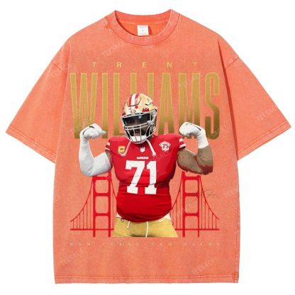 Unisex Fit Washed T-Shirt Trent Williams Tee