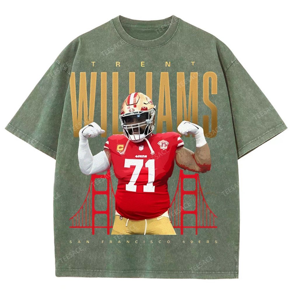Unisex Fit Washed T-Shirt Trent Williams Tee