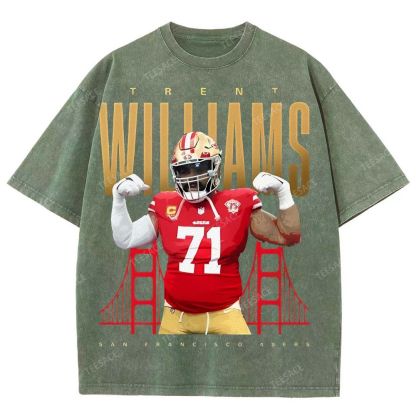 Unisex Fit Washed T-Shirt Trent Williams Tee