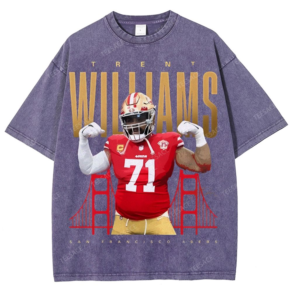 Unisex Fit Washed T-Shirt Trent Williams Tee