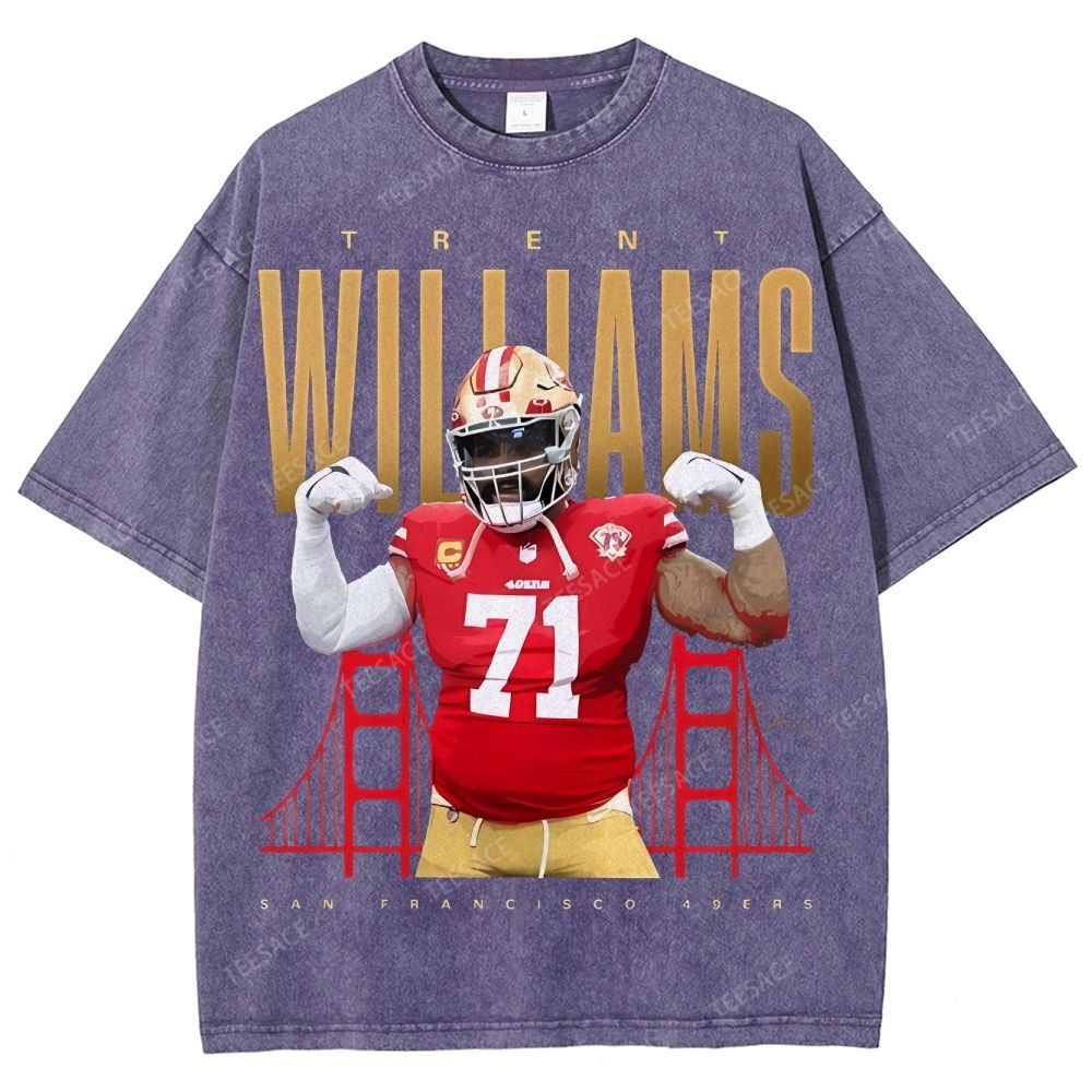 Unisex Fit Washed T-Shirt Trent Williams Tee