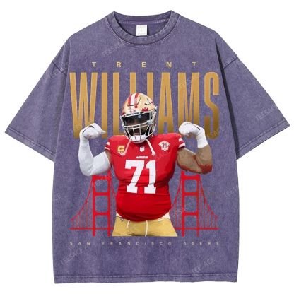 Unisex Fit Washed T-Shirt Trent Williams Tee
