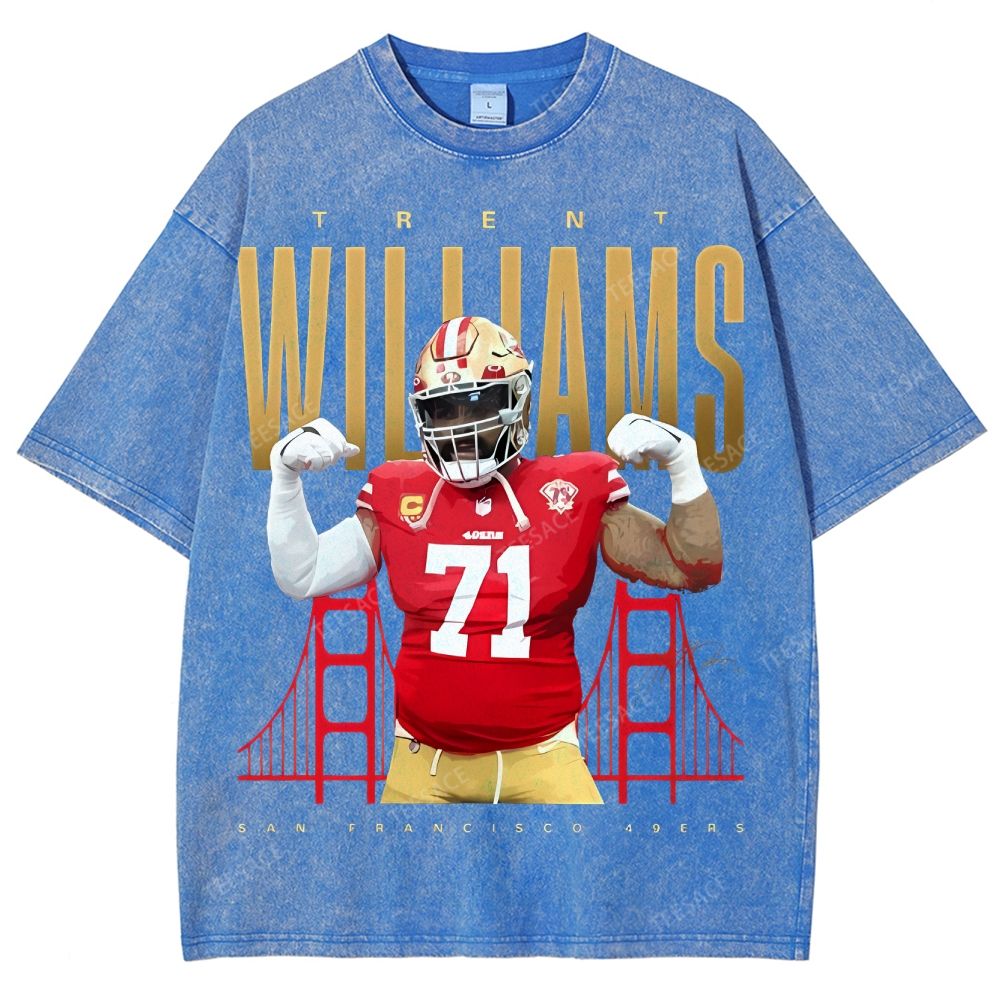 Unisex Fit Washed T-Shirt Trent Williams Tee
