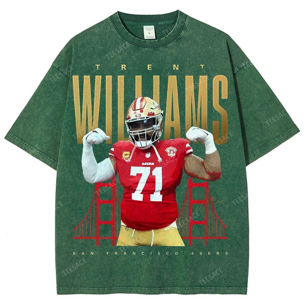 Unisex Fit Washed T-Shirt Trent Williams Tee