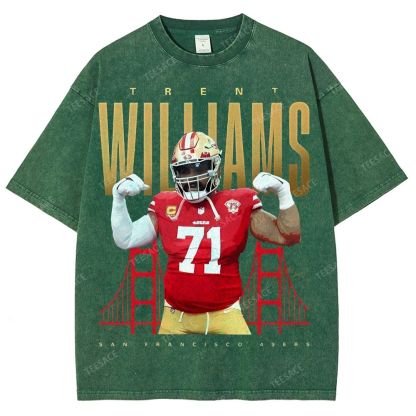 Unisex Fit Washed T-Shirt Trent Williams Tee