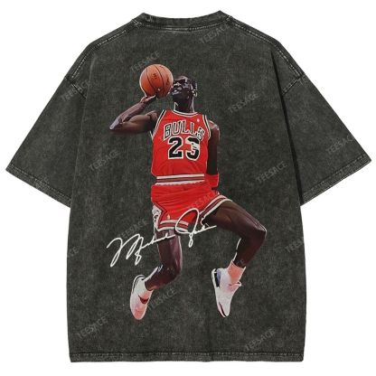 Unisex Fit Washed T-Shirt KOBE AND JORDAN 10.24