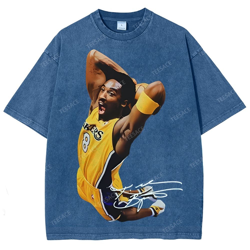 Unisex Fit Washed T-Shirt KOBE AND JORDAN 10.24