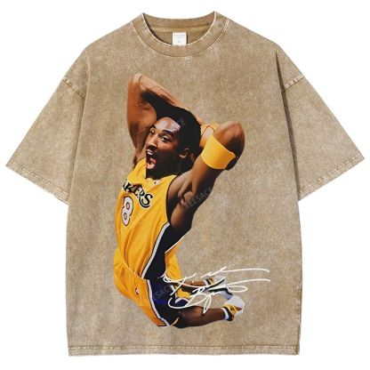Unisex Fit Washed T-Shirt KOBE AND JORDAN 10.24