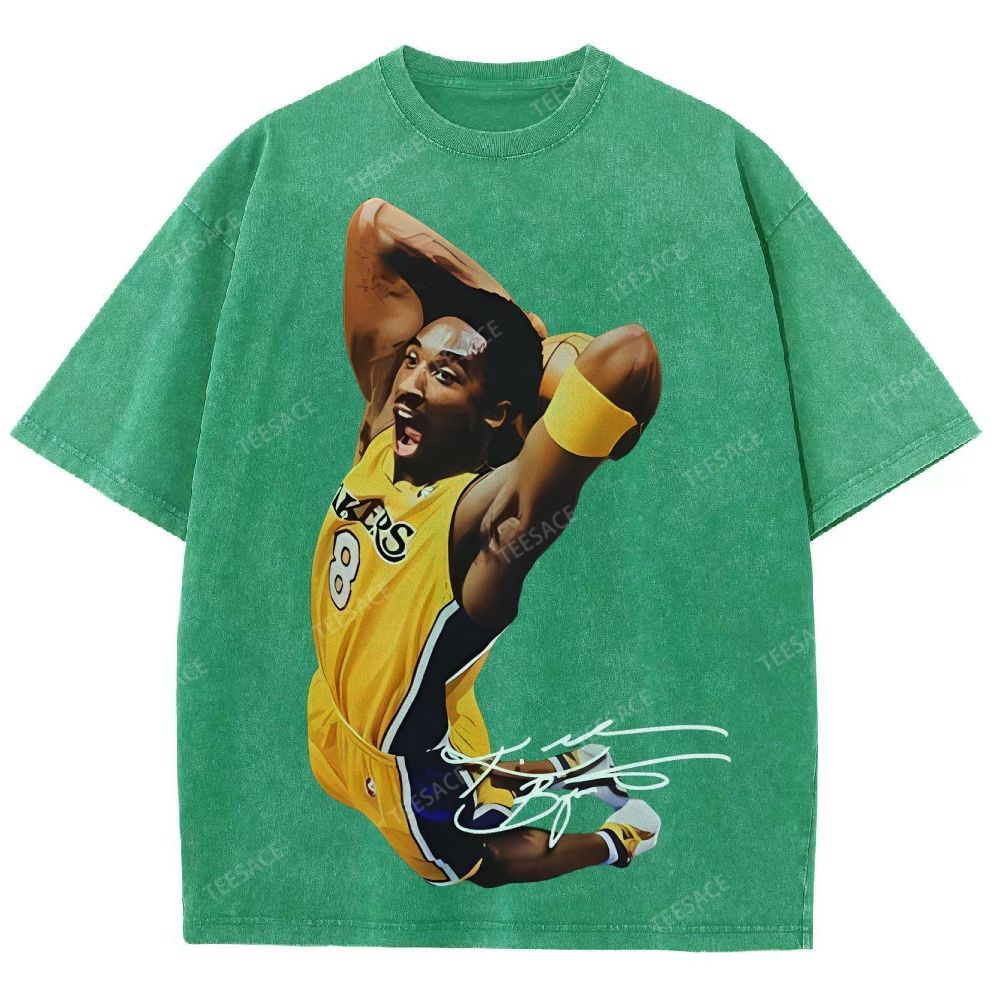 Unisex Fit Washed T-Shirt KOBE AND JORDAN 10.24