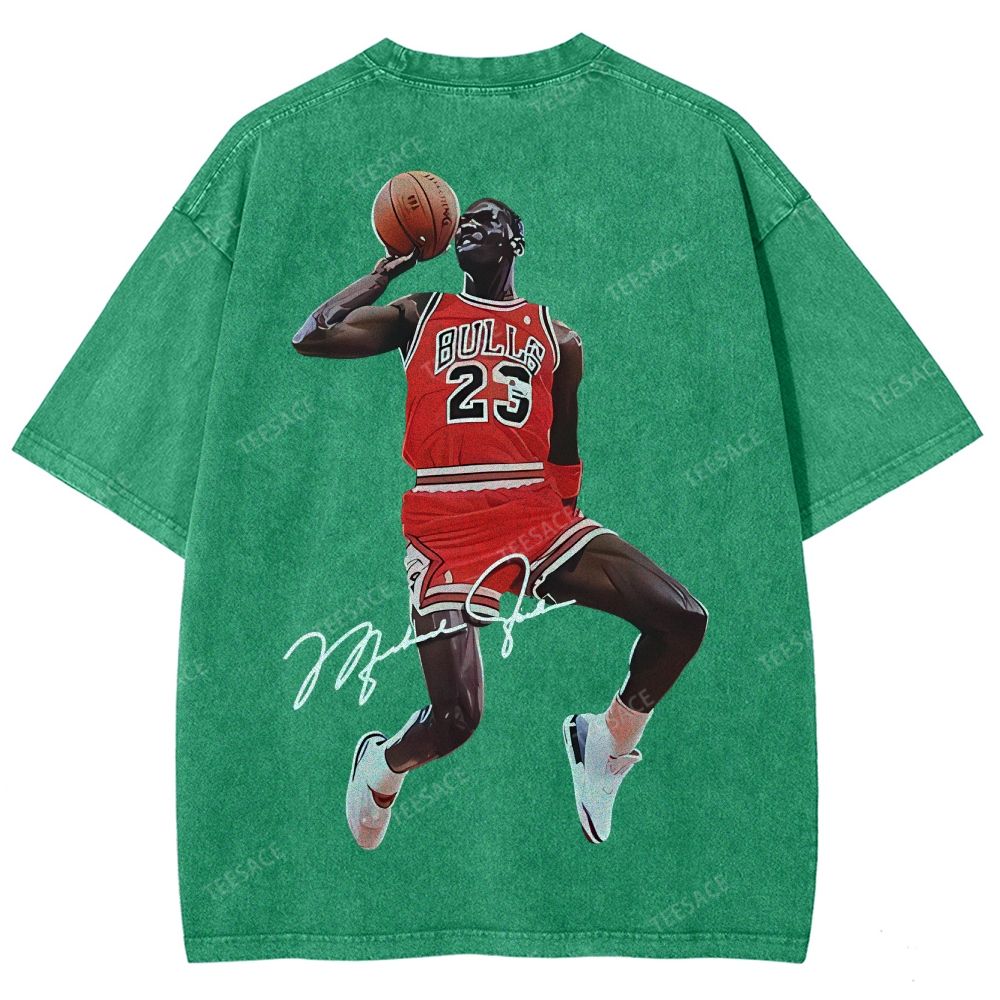 Unisex Fit Washed T-Shirt KOBE AND JORDAN 10.24