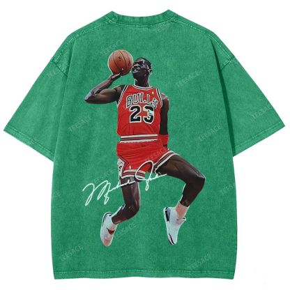 Unisex Fit Washed T-Shirt KOBE AND JORDAN 10.24