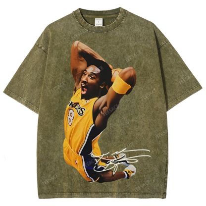 Unisex Fit Washed T-Shirt KOBE AND JORDAN 10.24