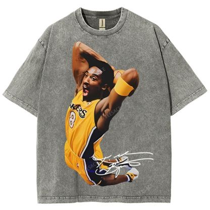 Unisex Fit Washed T-Shirt KOBE AND JORDAN 10.24