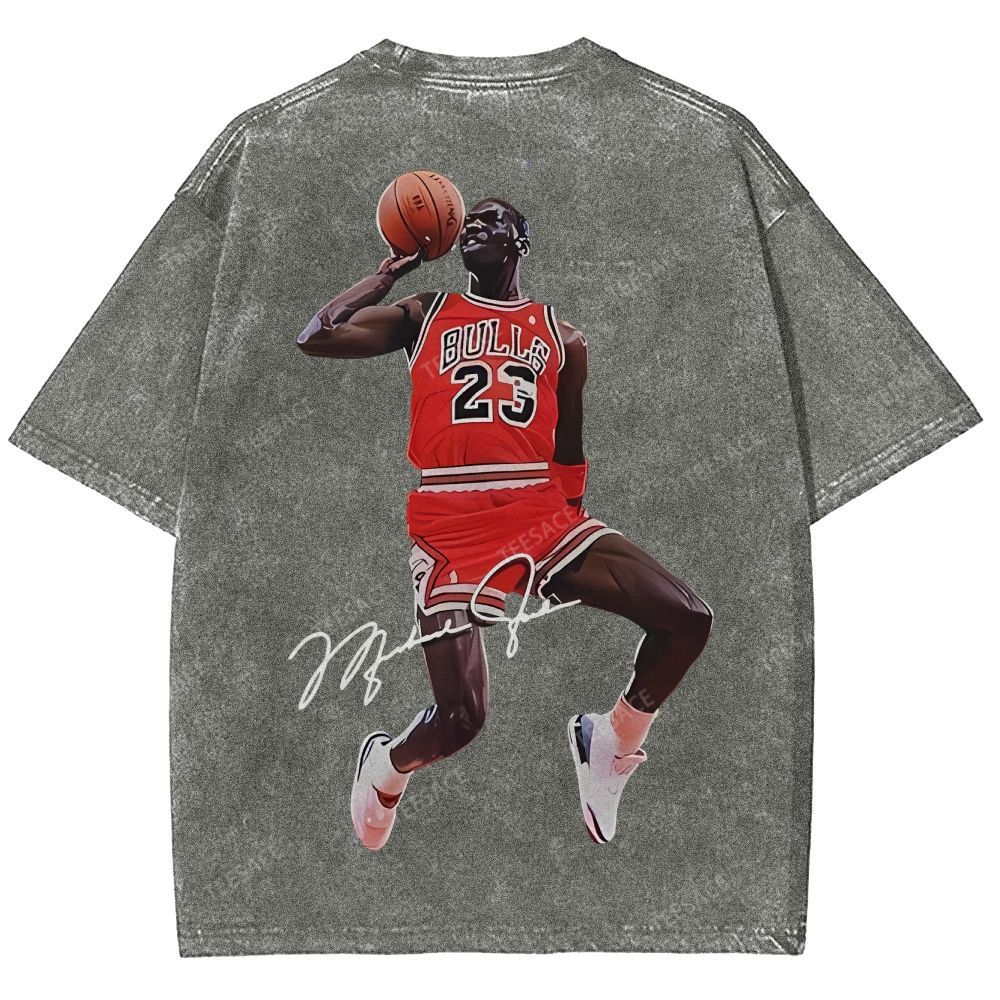 Unisex Fit Washed T-Shirt KOBE AND JORDAN 10.24