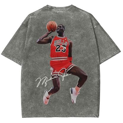 Unisex Fit Washed T-Shirt KOBE AND JORDAN 10.24