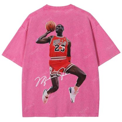 Unisex Fit Washed T-Shirt KOBE AND JORDAN 10.24