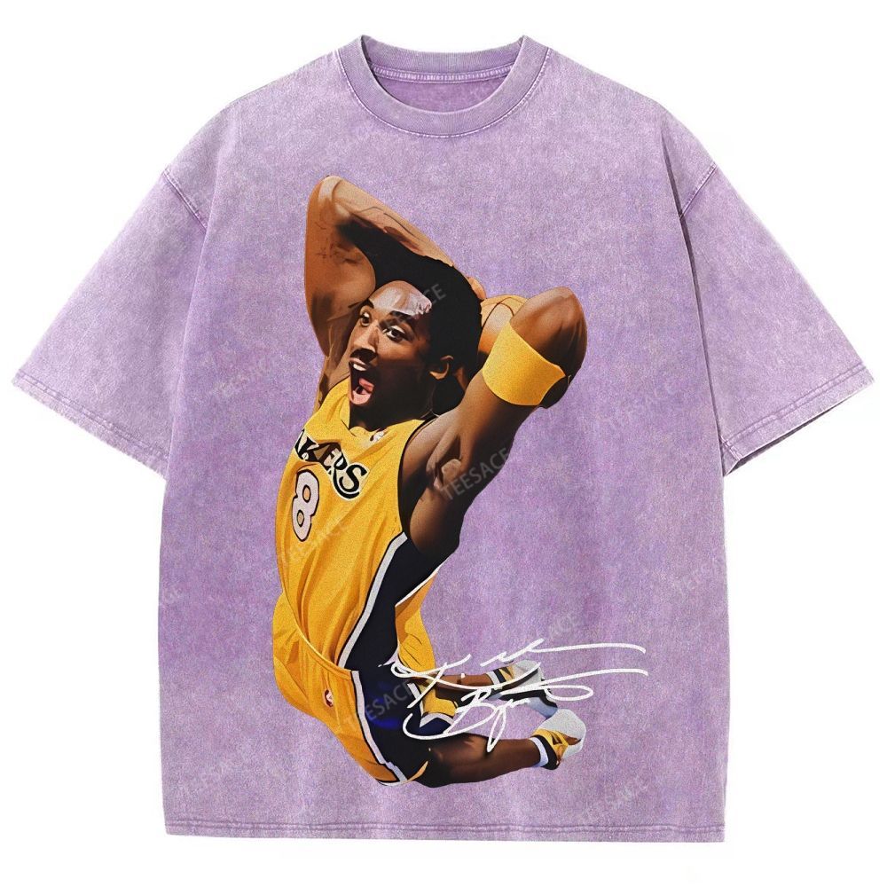 Unisex Fit Washed T-Shirt KOBE AND JORDAN 10.24
