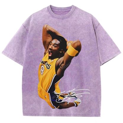 Unisex Fit Washed T-Shirt KOBE AND JORDAN 10.24