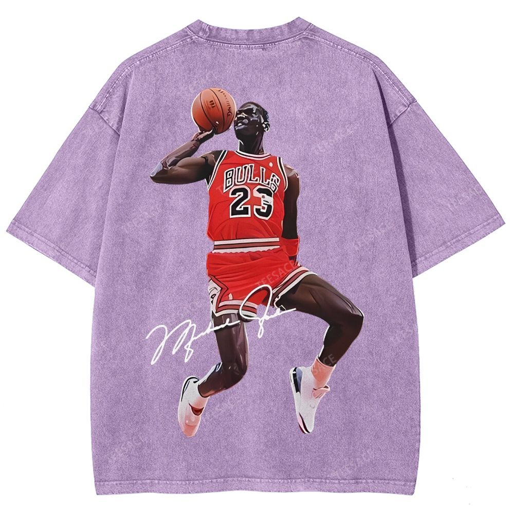 Unisex Fit Washed T-Shirt KOBE AND JORDAN 10.24