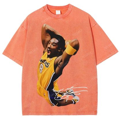 Unisex Fit Washed T-Shirt KOBE AND JORDAN 10.24
