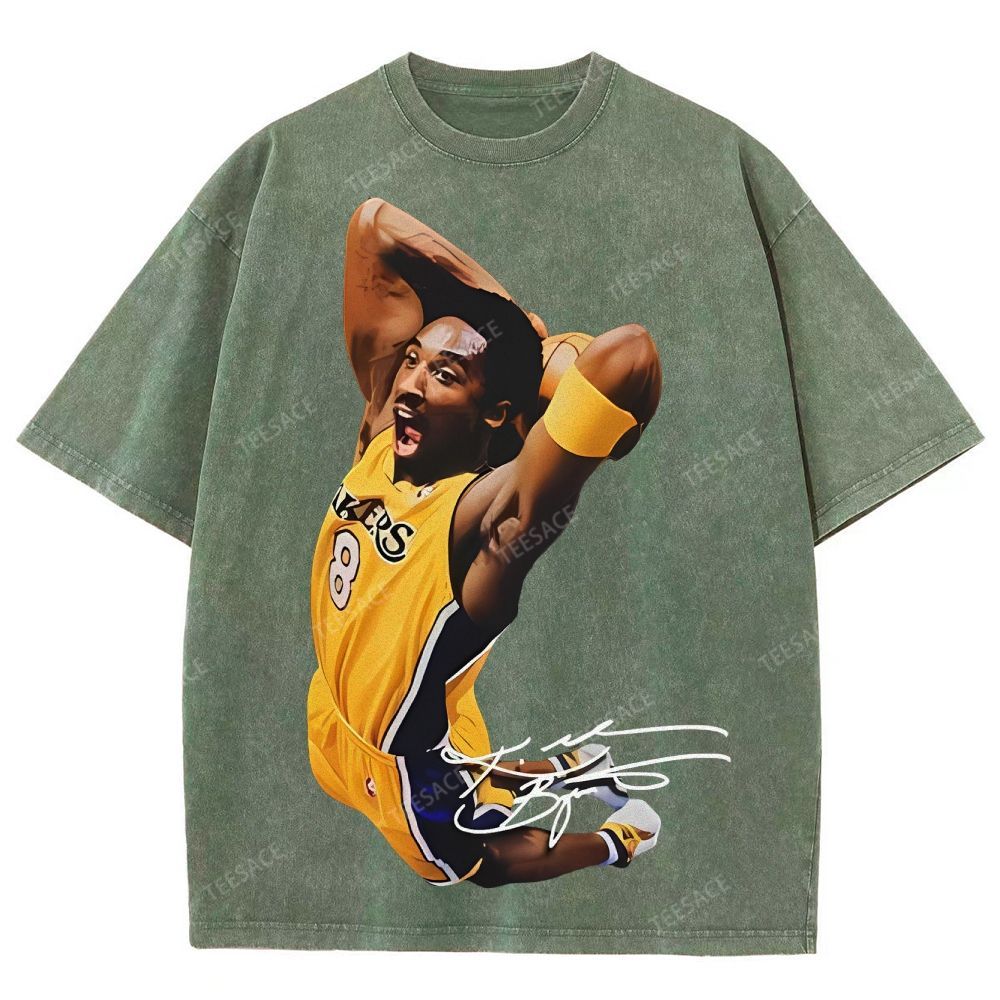 Unisex Fit Washed T-Shirt KOBE AND JORDAN 10.24
