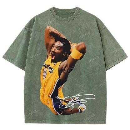 Unisex Fit Washed T-Shirt KOBE AND JORDAN 10.24