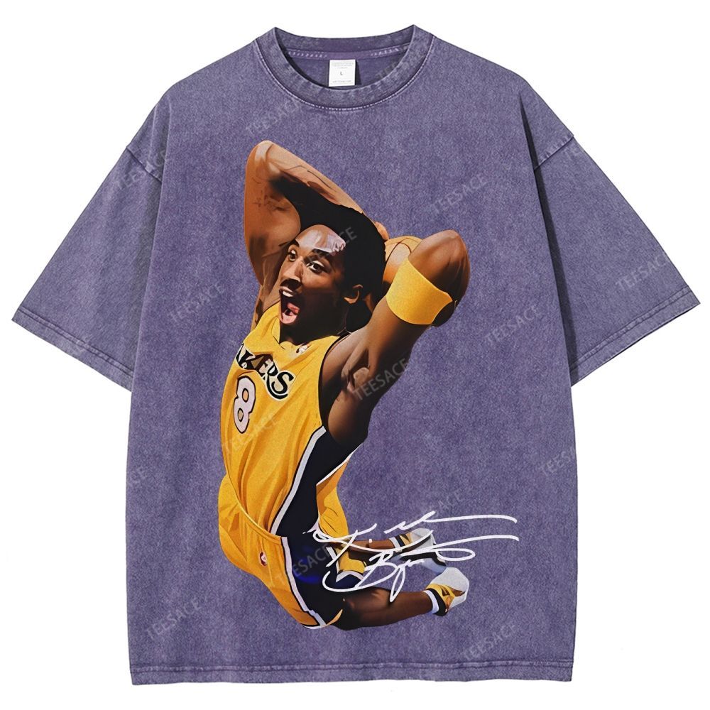 Unisex Fit Washed T-Shirt KOBE AND JORDAN 10.24
