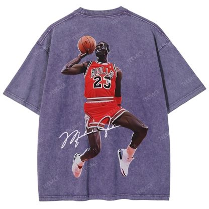 Unisex Fit Washed T-Shirt KOBE AND JORDAN 10.24