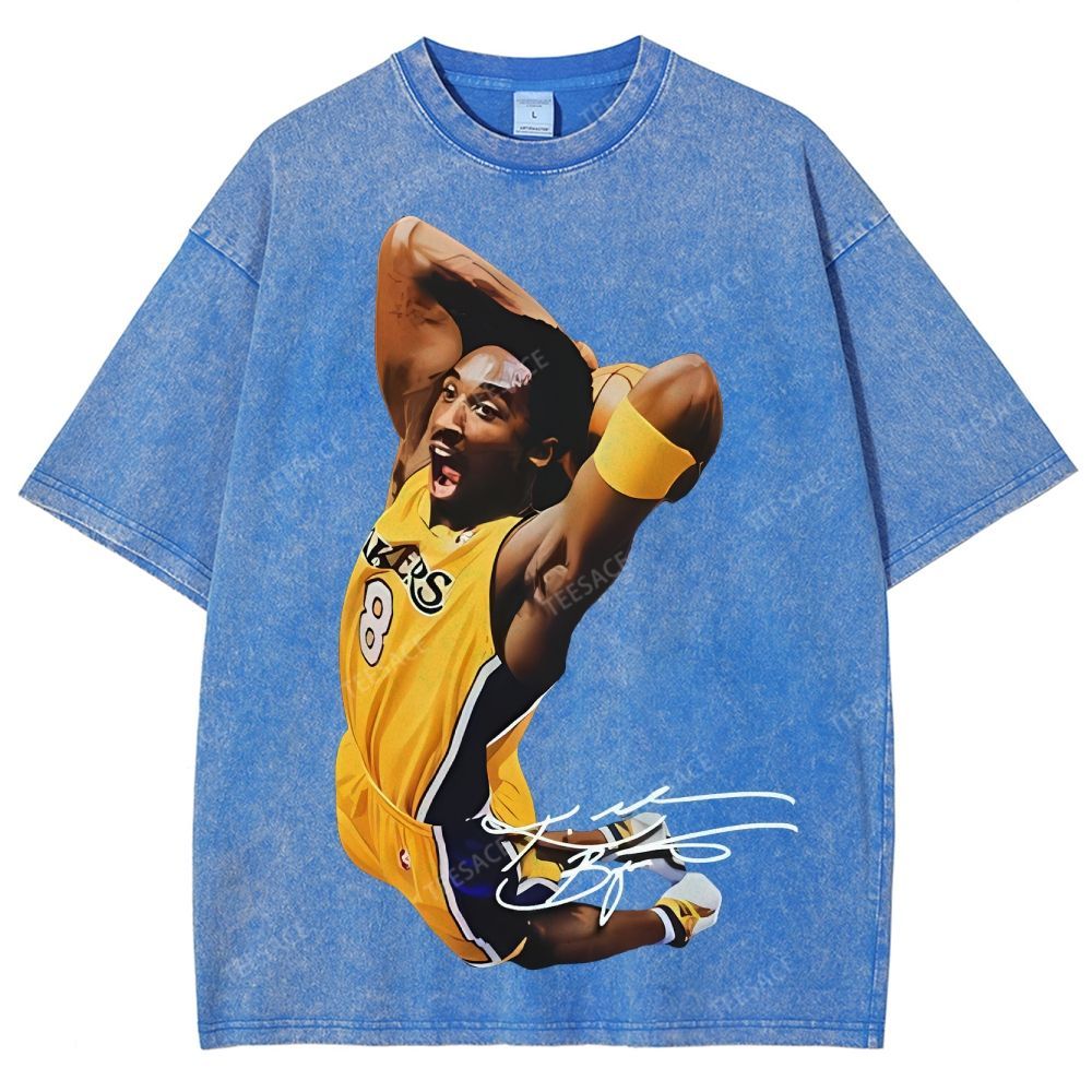Unisex Fit Washed T-Shirt KOBE AND JORDAN 10.24
