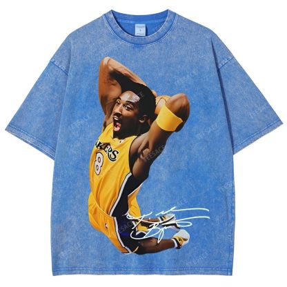 Unisex Fit Washed T-Shirt KOBE AND JORDAN 10.24