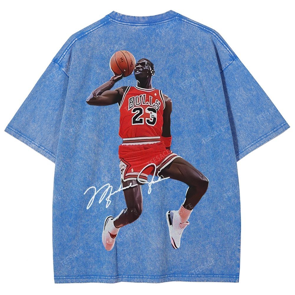 Unisex Fit Washed T-Shirt KOBE AND JORDAN 10.24