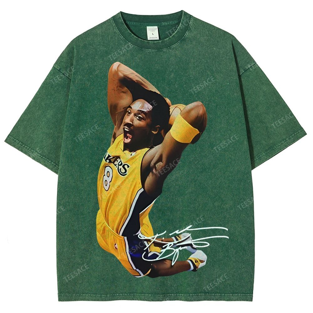 Unisex Fit Washed T-Shirt KOBE AND JORDAN 10.24