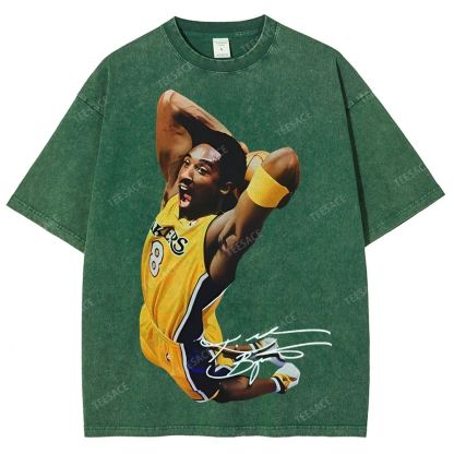 Unisex Fit Washed T-Shirt KOBE AND JORDAN 10.24