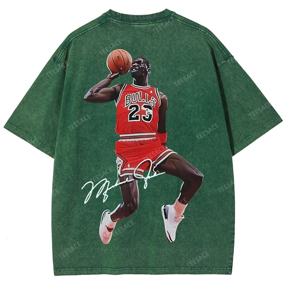 Unisex Fit Washed T-Shirt KOBE AND JORDAN 10.24