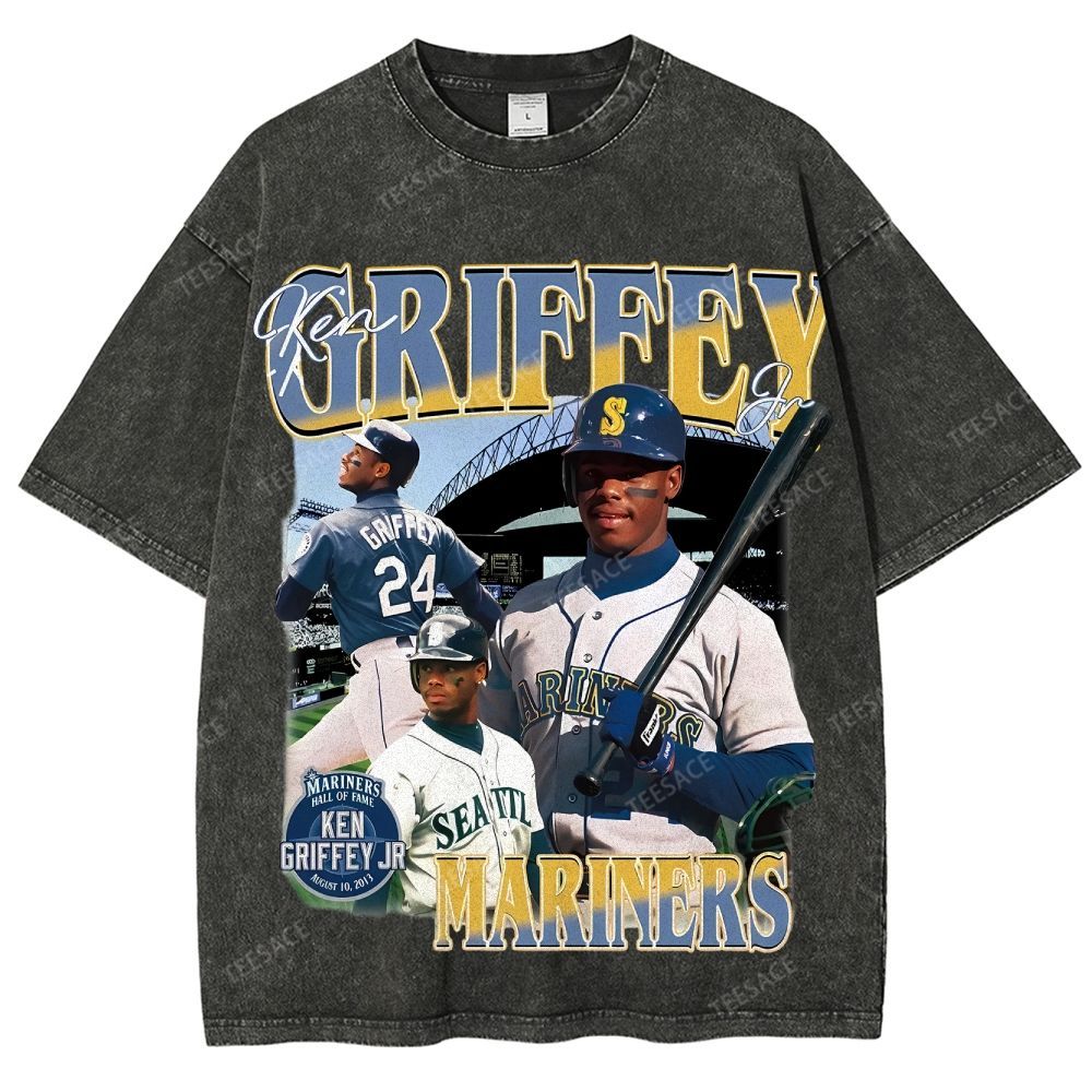 Unisex Washed T-Shirt KEN GRIFFEY JR TEE