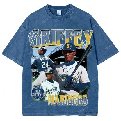 Unisex Washed T-Shirt KEN GRIFFEY JR TEE