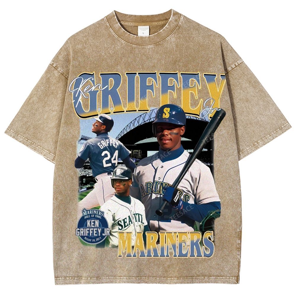 Unisex Washed T-Shirt KEN GRIFFEY JR TEE