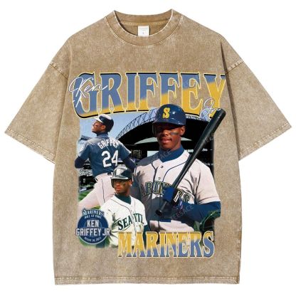 Unisex Washed T-Shirt KEN GRIFFEY JR TEE