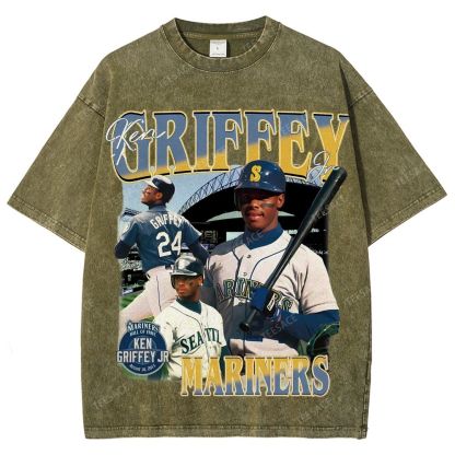 Unisex Washed T-Shirt KEN GRIFFEY JR TEE