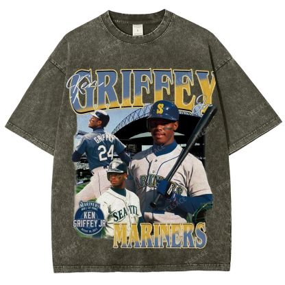 Unisex Washed T-Shirt KEN GRIFFEY JR TEE