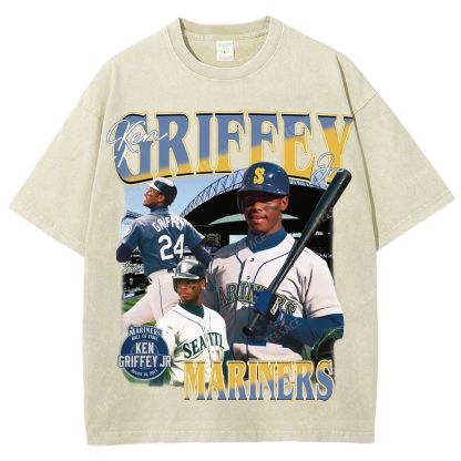 Unisex Washed T-Shirt KEN GRIFFEY JR TEE