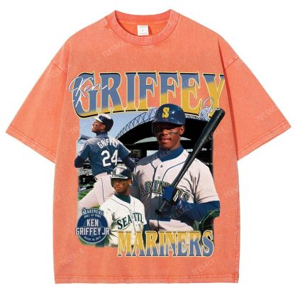 Unisex Washed T-Shirt KEN GRIFFEY JR TEE