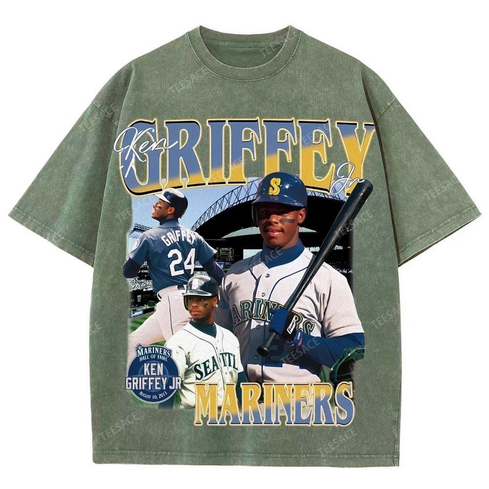 Unisex Washed T-Shirt KEN GRIFFEY JR TEE