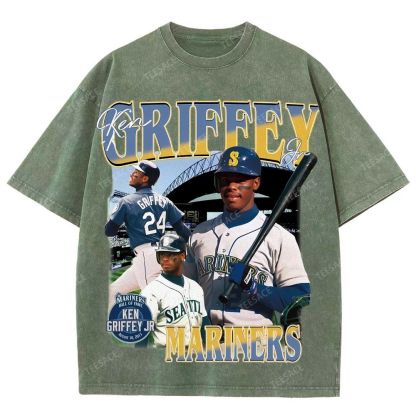 Unisex Washed T-Shirt KEN GRIFFEY JR TEE