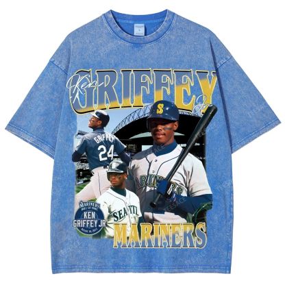 Unisex Washed T-Shirt KEN GRIFFEY JR TEE
